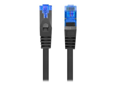 Patch Cord cat. 6 FTP | PCF6A-10CC-0025-BK | S/FTP | S/FTP shielding type – Aluminium braid on wire and each pair foiled additionally. The coating is made of low-smoke and Halogen-free materials (LSZH). Category compliance confirmed by Fluke tester. Stranded wires made from CCA | Black | 0.25 m - Image 2