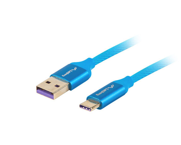 Lanberg | Cable | CA-USBO-21CU-0010-BL | USB-A to USB-C