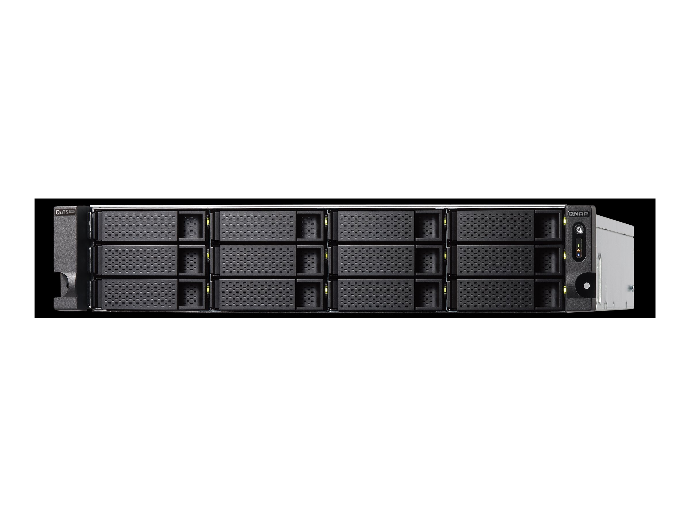 QNAP | 18-Bay 2U NAS | TS-h1886XU-RP-R2-D1622-32G | Up to 18 HDD/SSD Hot-Swap | Intel Xeon | Xeon D-1622 Quad-Core | Processor frequency 2.6 GHz | 32 GB | DDR4 - Image 2