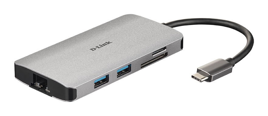 D-Link | 8-in-1 USB-C Hub with HDMI/Ethernet/Card Reader/Power Delivery | DUB-M810 | USB hub | USB Type-C