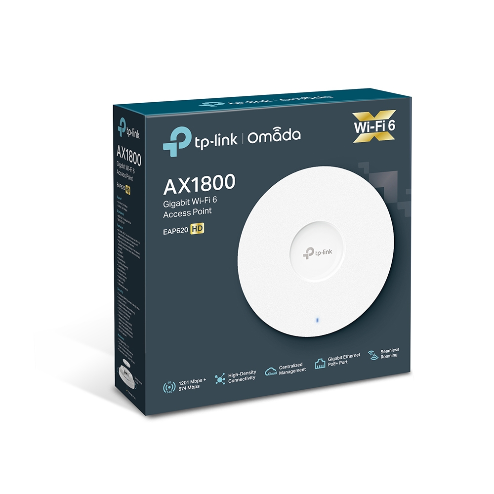 TP-LINK | TP-Link EAP620 AX1800 Ceiling Mount WiFi 6 Access Point | EAP620 | 802.11ax | 1201+574 Mbit/s | 10/100/1000 Mbit/s | Ethernet LAN (RJ-45) ports 1 | MU-MiMO Yes | PoE in | Antenna type Internal - Image 16