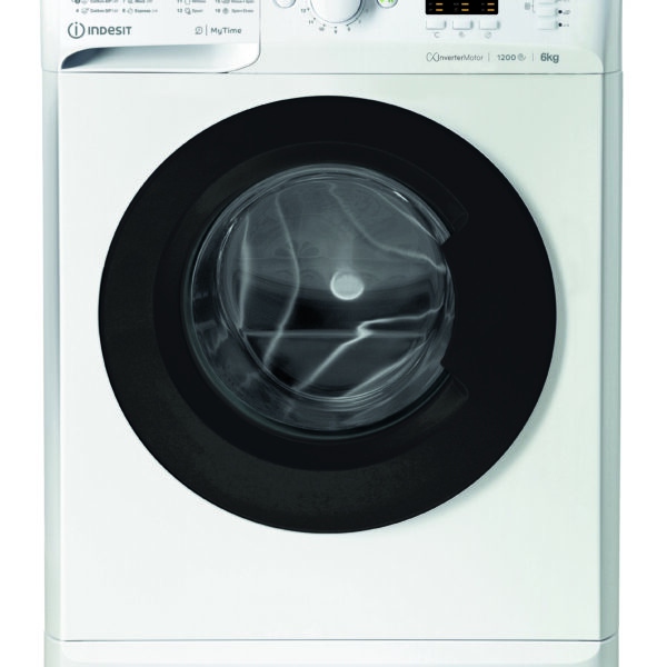 INDESIT | Washing machine | MTWSA 61294 WK EE | Energy efficiency class C | Front loading | Washing capacity 6 kg | 1151 RPM | Depth 42.5 cm | Width 59.5 cm | Display | Big Digit | White