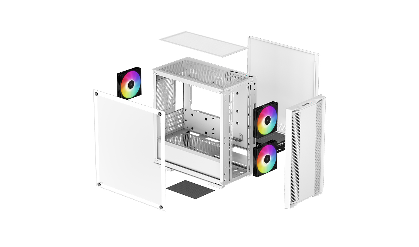 Deepcool | ARGB Micro-ATX CASE | CC360 | White | Mini-ITX / Micro-ATX | Power supply included No | ATX PS2 (maximum length: 160mm) - Image 12