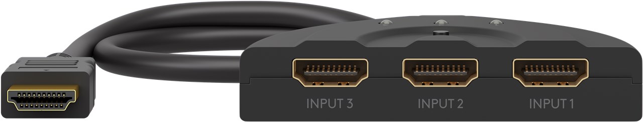 Goobay | HDMI Switch 3 to 1 (4K @ 30 Hz) | 58487 | Black | HDMI female | 3 HDMI female | 0.58 m - Image 2