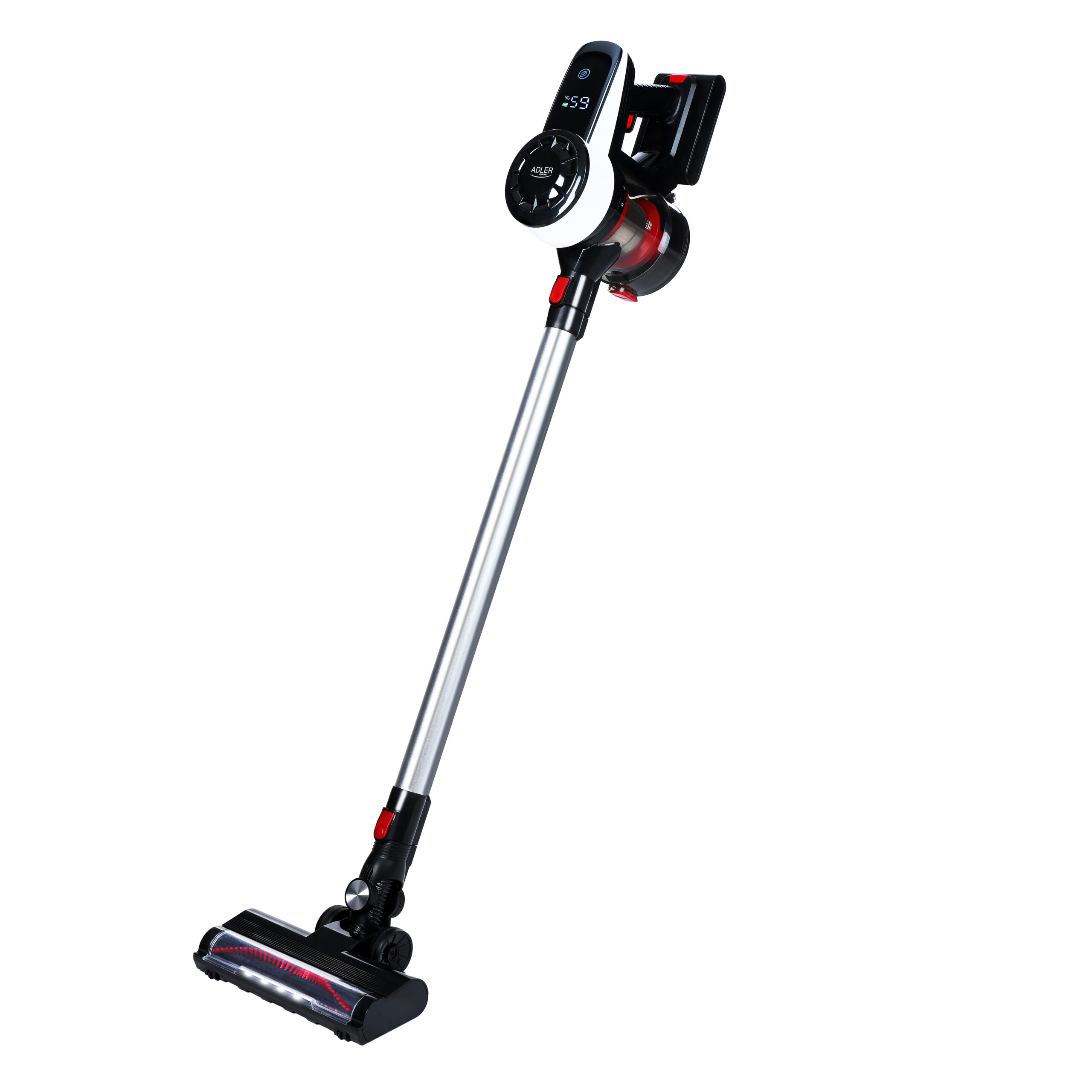 Adler | Vacuum Cleaner | AD 7048 | Cordless operating | Handstick/Handheld | 350 W | Operating time (max) 30 min | Black/Red/White | Warranty 24 month(s)