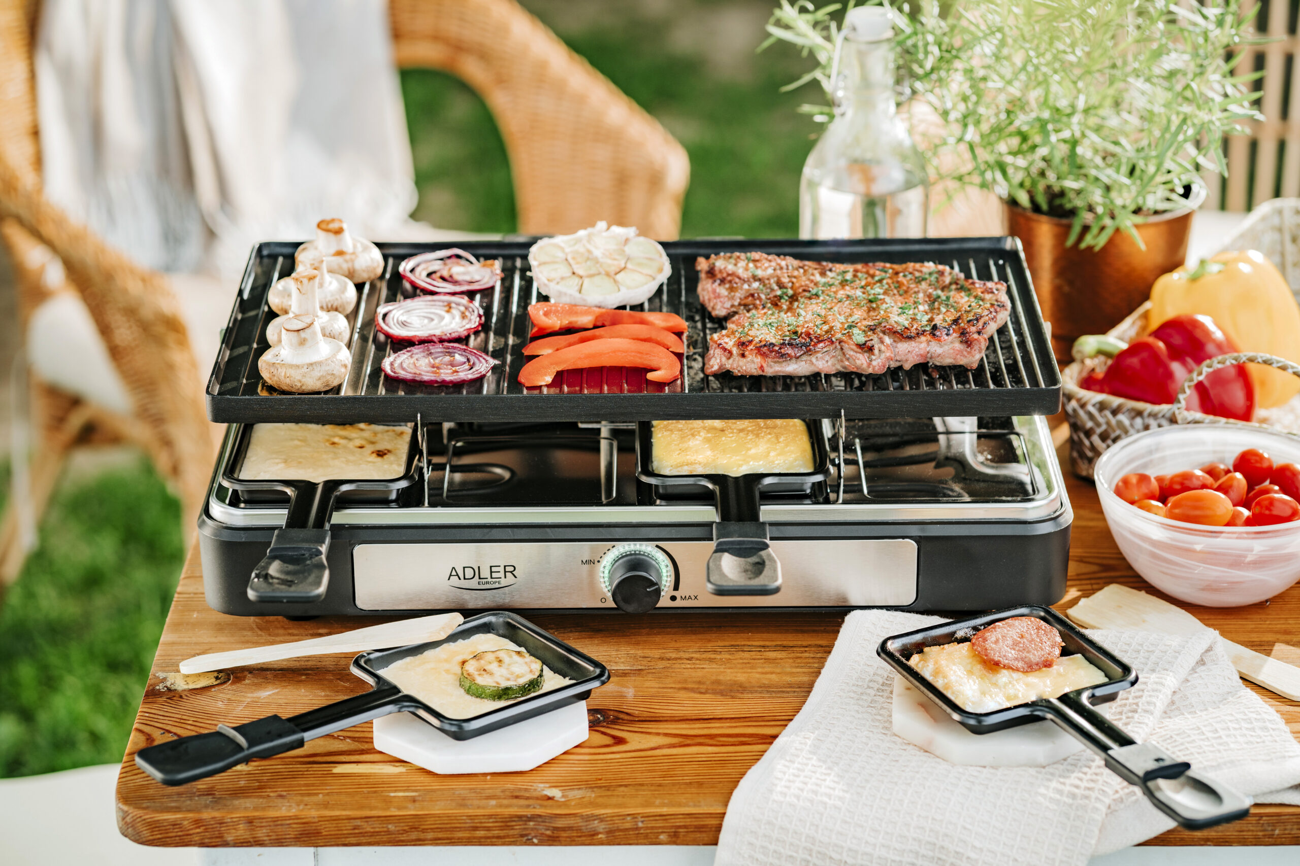 Adler | Raclette - electric grill | AD 6616 | Table | 1400 W | Black/Stainless steel - Image 18