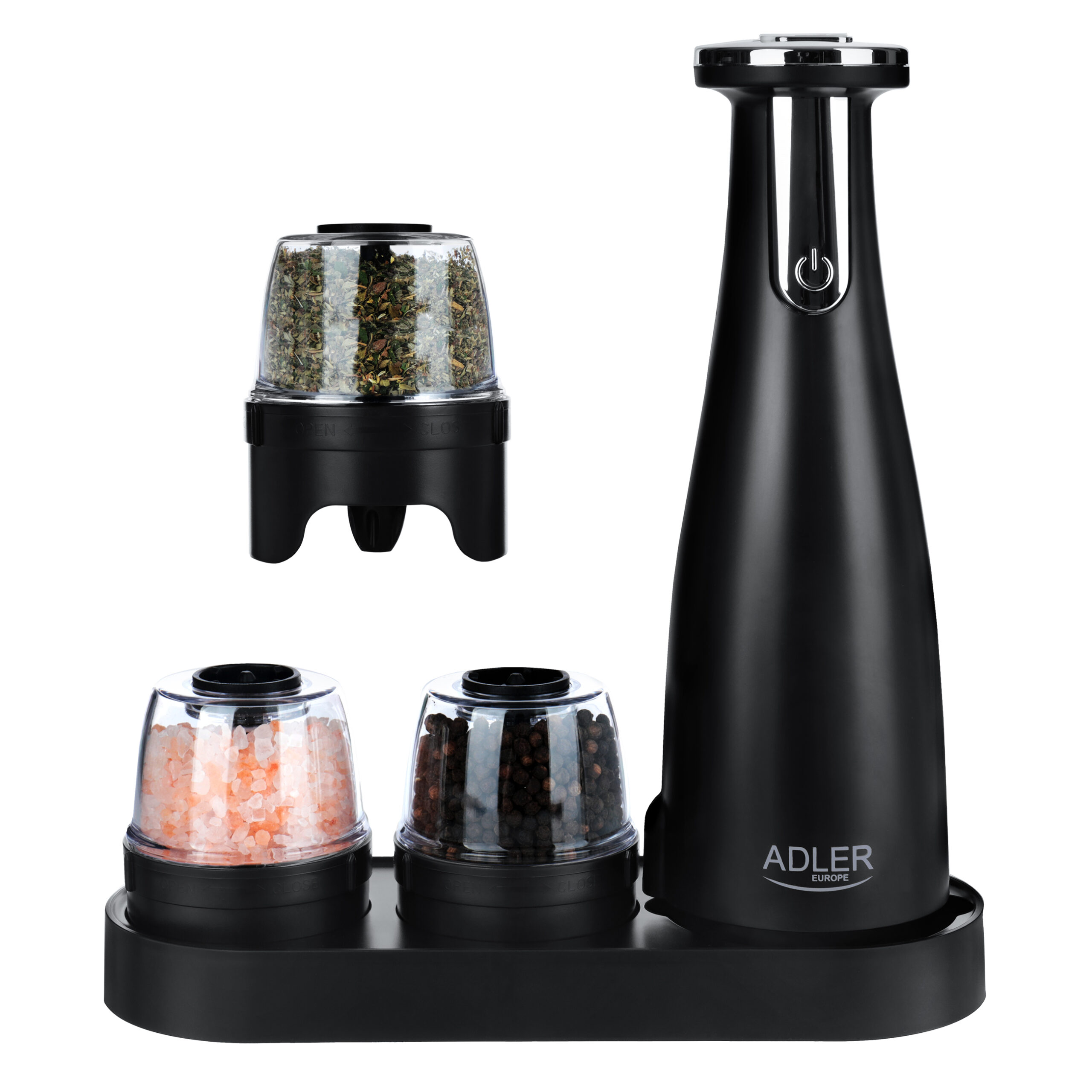 Adler | Electric Salt and pepper grinder | AD 4449b | Housing material ABS plastic | 7 W | Lithium | Matte Black - Image 3