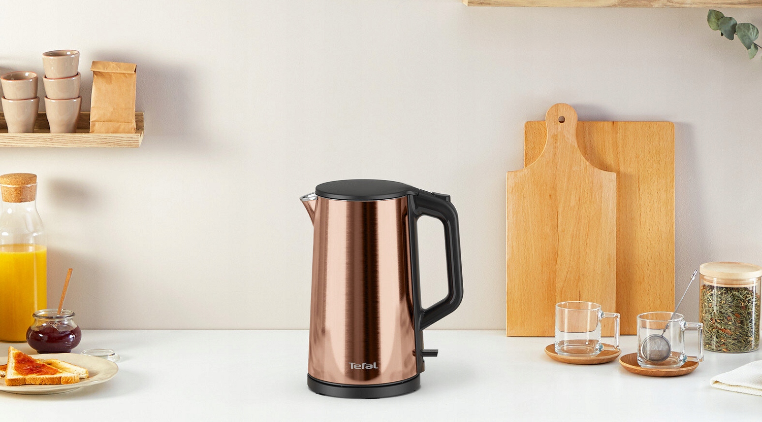 TEFAL | Kettle | KI583C10 | Electric | 2000 W | 1.5 L | Stainless Steel | 360° rotational base | Gold - Image 5