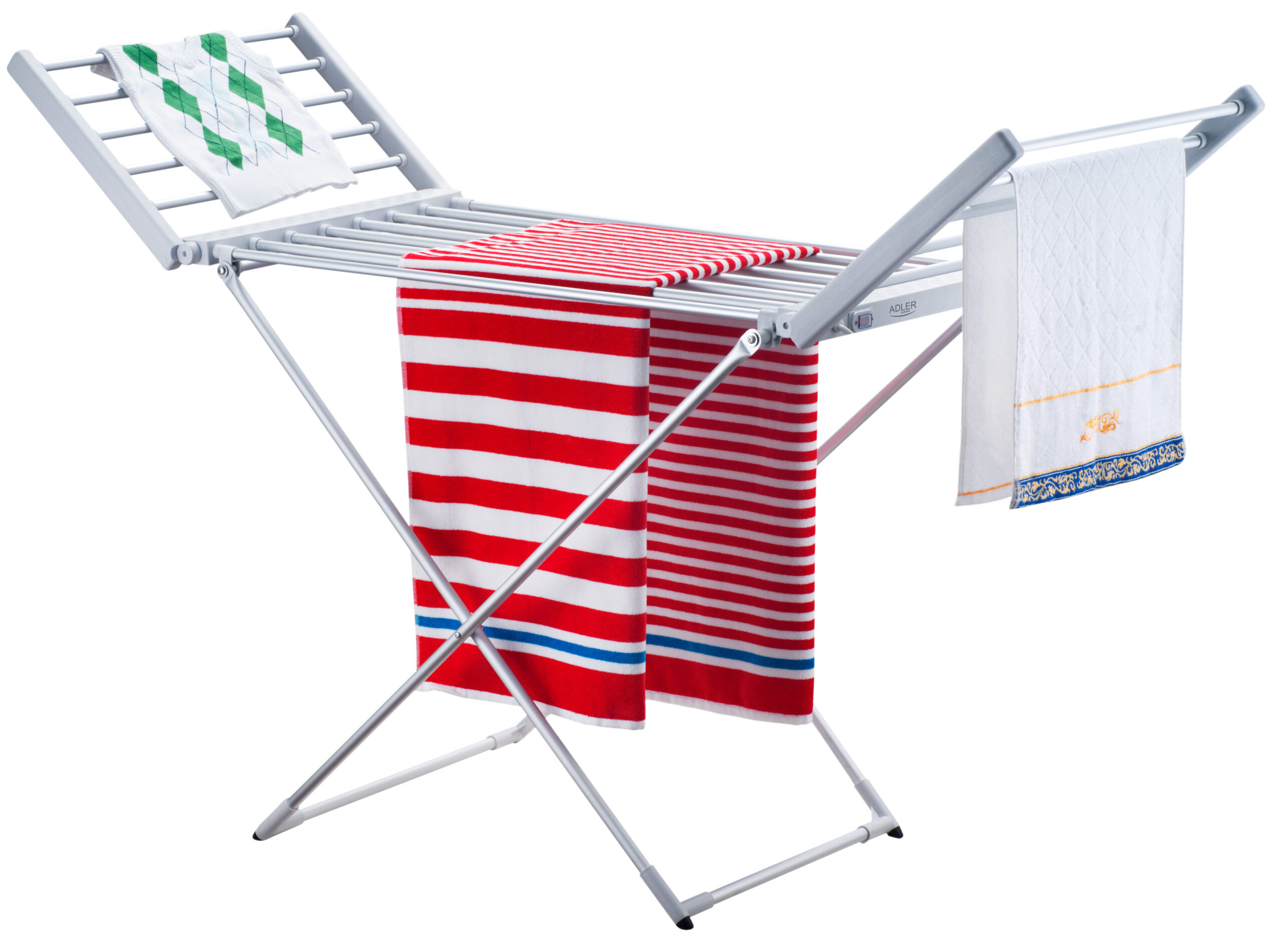 Adler | Foldable electric clothes drying rack | AD 7821 | 220 W | Silver/White - Image 8