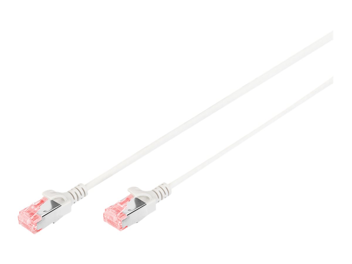 CAT 6 U-UTP Slim patch cord | Patch cord | Transparent red coloured connector for easy identification of Category 6 (250 MHz). Inner conductors: Copper (Cu) | Grey | 2 m | Modular RJ45 (8/8) plug - Image 2