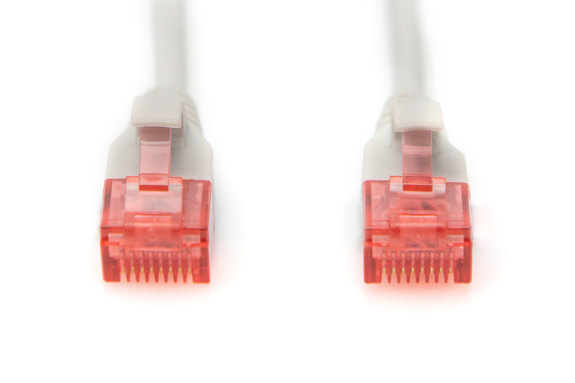CAT 6 U-UTP Slim patch cord | Patch cord | Transparent red coloured connector for easy identification of Category 6 (250 MHz). Inner conductors: Copper (Cu) | Grey | 2 m | Modular RJ45 (8/8) plug - Image 3