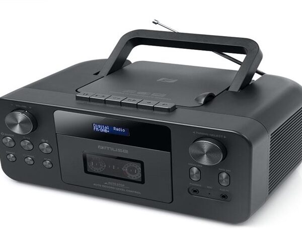 Muse | Portable CD Radio Cassette Recorder With Bluetooth | M-182 DB | AUX in | Black