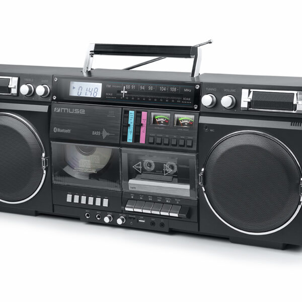 Muse | Ghetto Blasters | M-380 GB | AUX in | Bluetooth | Cassette deck | CD player | Black