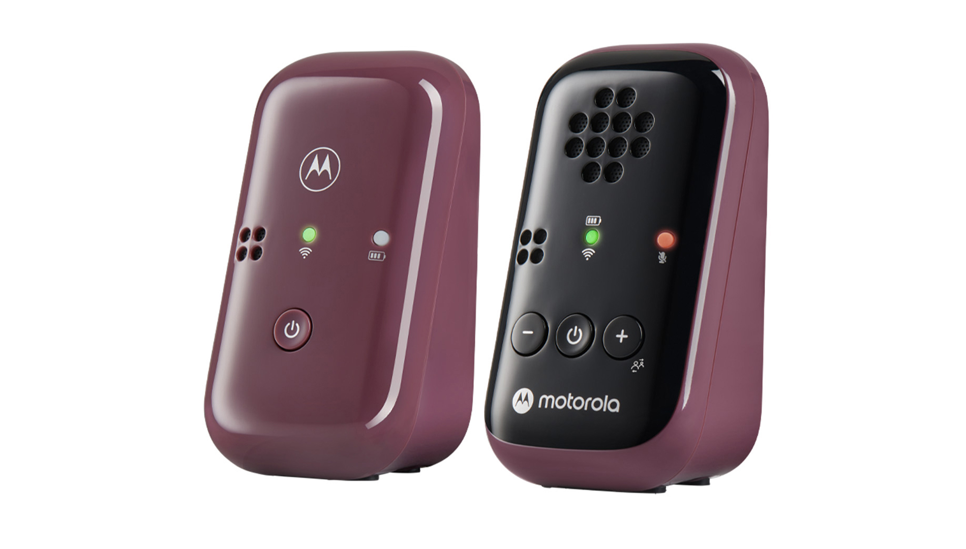 Motorola | Travel Audio Baby Monitor | PIP12 | Crystal-clear HD sound; 10 hours of battery life; The portable, magnetic design powers off the units automatically | Burgundy - Image 2