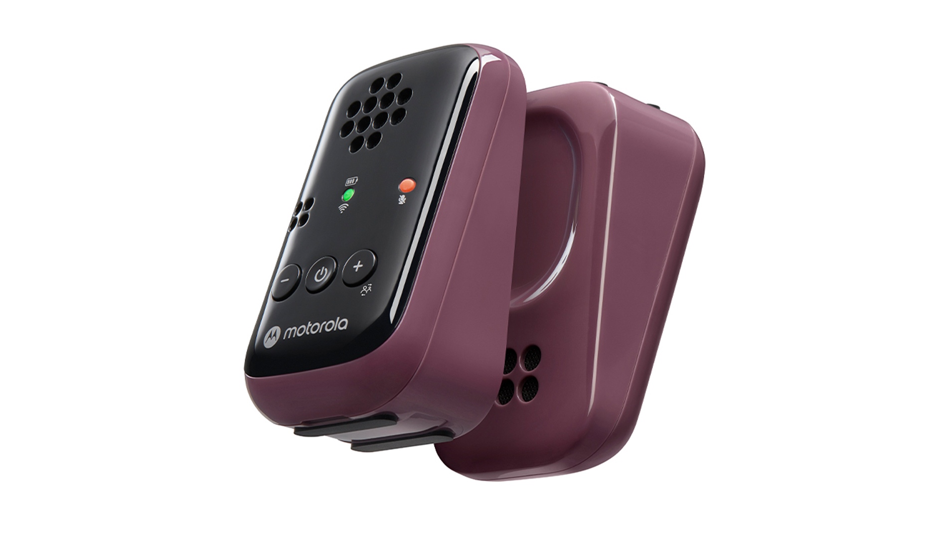 Motorola | Travel Audio Baby Monitor | PIP12 | Crystal-clear HD sound; 10 hours of battery life; The portable, magnetic design powers off the units automatically | Burgundy - Image 3