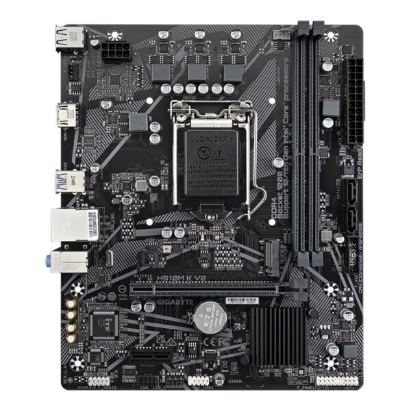 Gigabyte | H510M K V2 1.0 M/B | Processor family Intel | Processor socket LGA1200 | DDR4 DIMM | Memory slots 2 | Supported hard disk drive interfaces SATA, M.2 | Number of SATA connectors 2 | Chipset Intel H470 Express | Micro ATX
