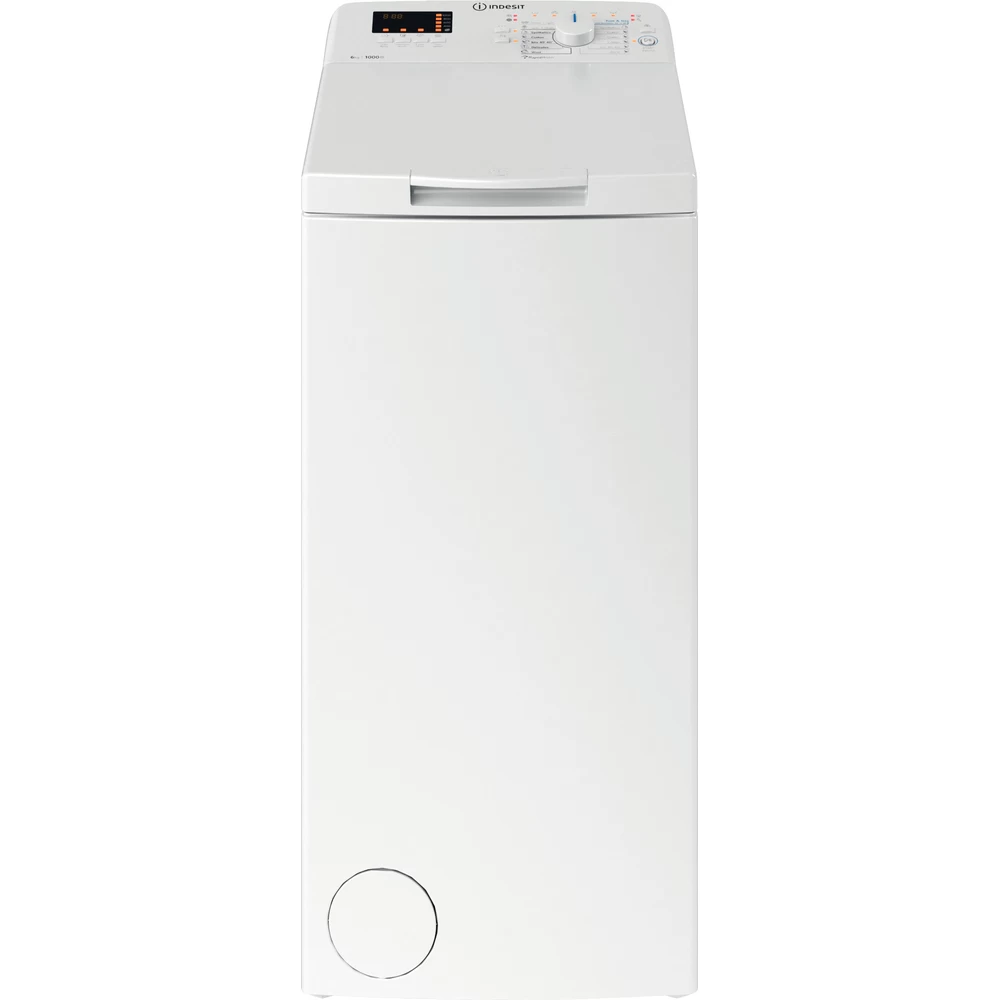 INDESIT | Washing machine | BTW S60400 EU/N | Energy efficiency class C | Top loading | Washing capacity 6 kg | 951 RPM | Depth 60 cm | Width 40 cm | White - Image 3