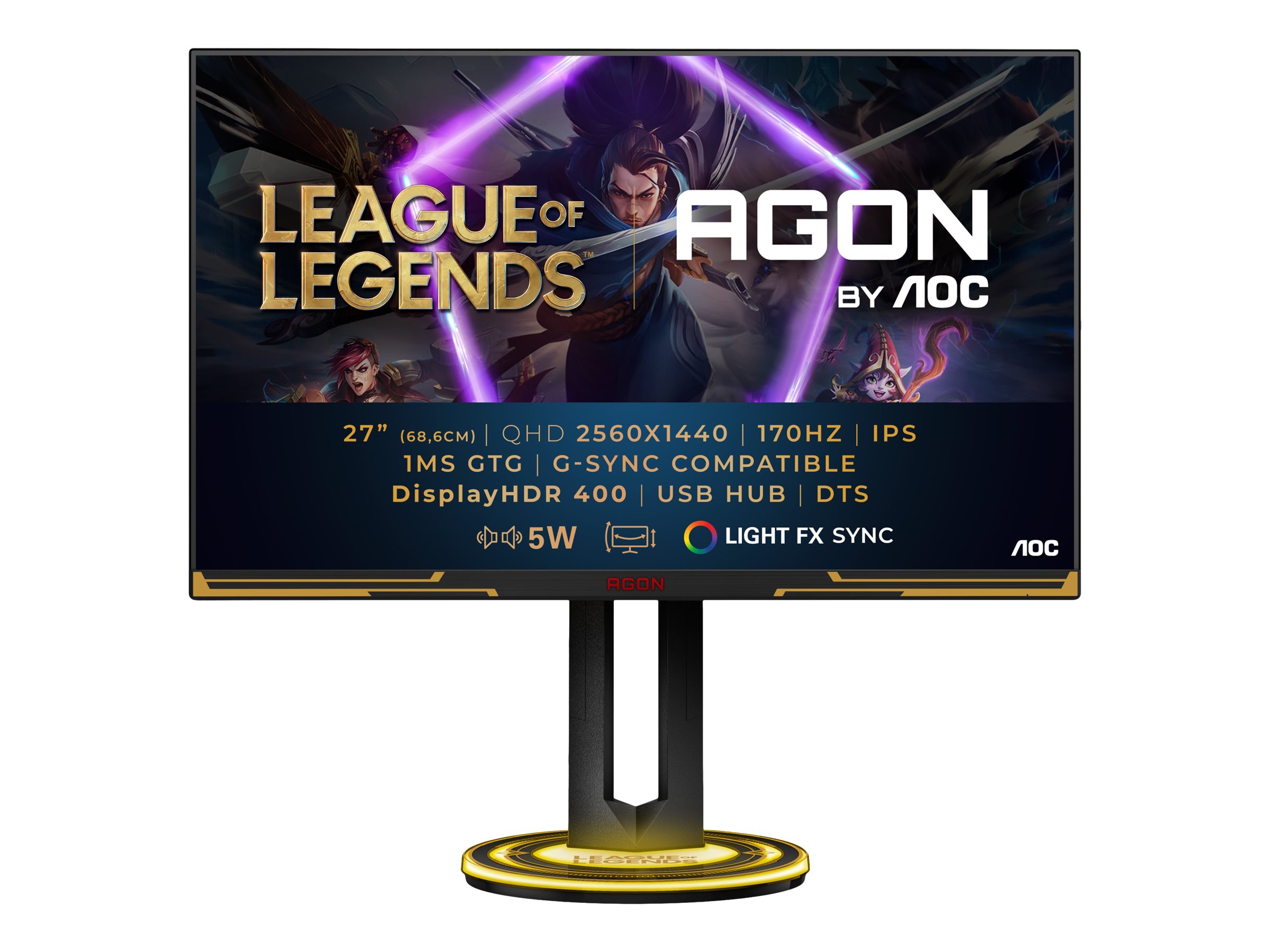 AOC | Monitor | AG275QXL | 27 " | IPS | QHD | 16:9 | 170 Hz | 1 ms | 2560 x 1440 | HDMI ports quantity 2 - Image 4