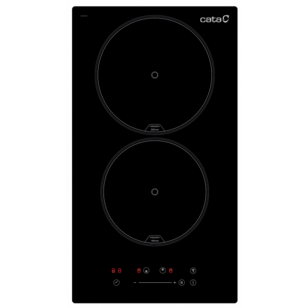 CATA | Hob | ISB 3102 BK | Induction | Number of burners/cooking zones 2 | Slider | Timer | Black