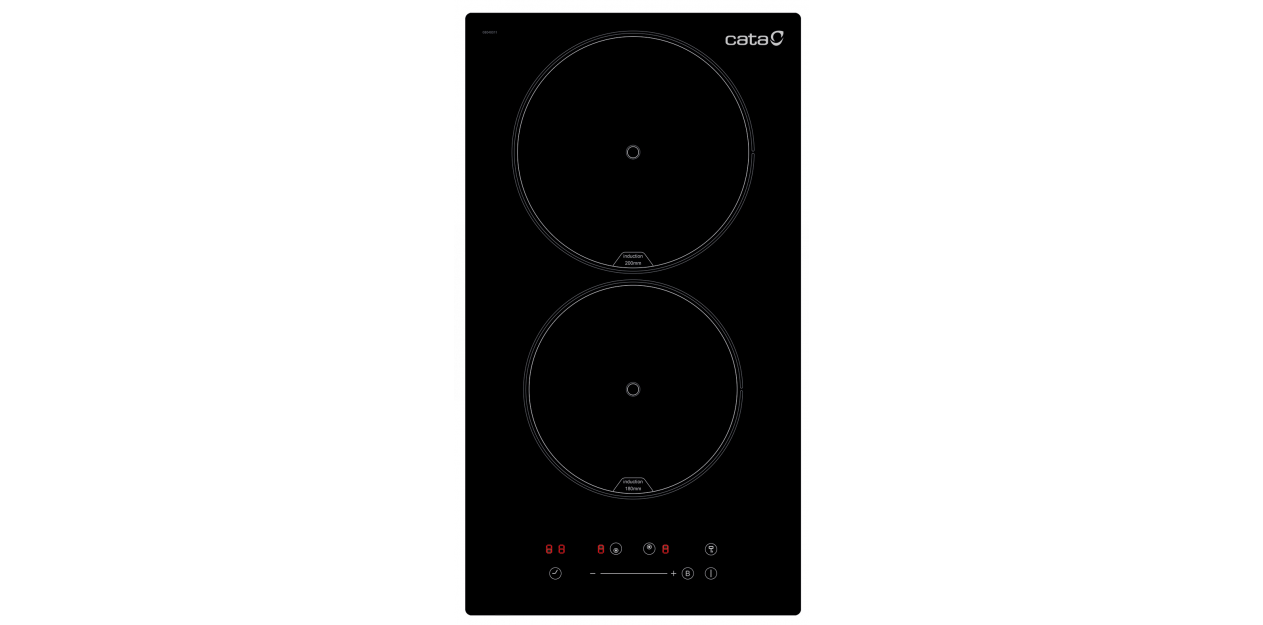 CATA | Hob | ISB 3102 BK | Induction | Number of burners/cooking zones 2 | Slider | Timer | Black