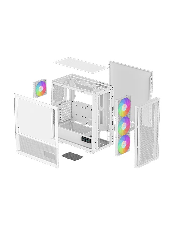 Deepcool | MID TOWER CASE | CH560 Digital | Side window | White | Mid-Tower | Power supply included No | ATX PS2 - Image 4
