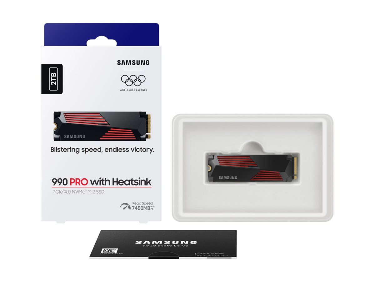 Samsung | 990 PRO with Heatsink | 2000 GB | SSD form factor M.2 2280 | Solid-state drive interface M.2 NVMe | Read speed 7450 MB/s | Write speed 6900 MB/s - Image 14