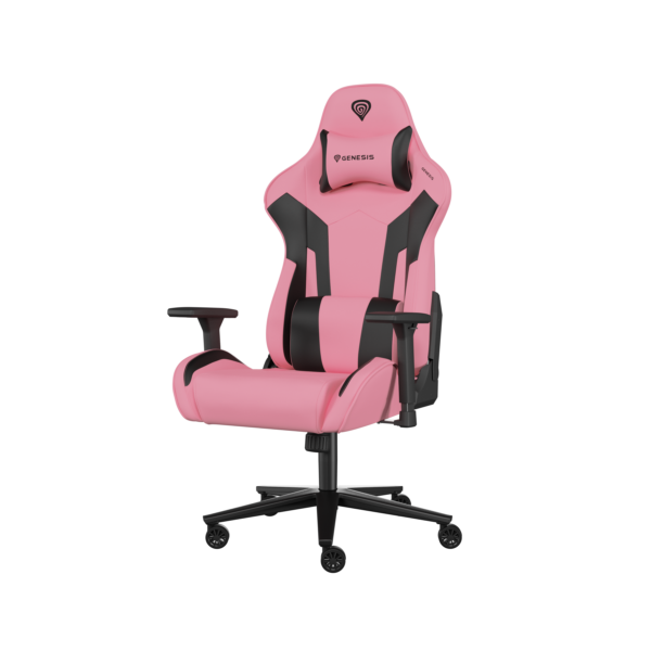 Genesis Gaming Chair Nitro 720 Backrest upholstery material: Eco leather, Seat upholstery material: Eco leather, Base material: Metal, Castors material: Nylon with CareGlide coating | Black/Pink