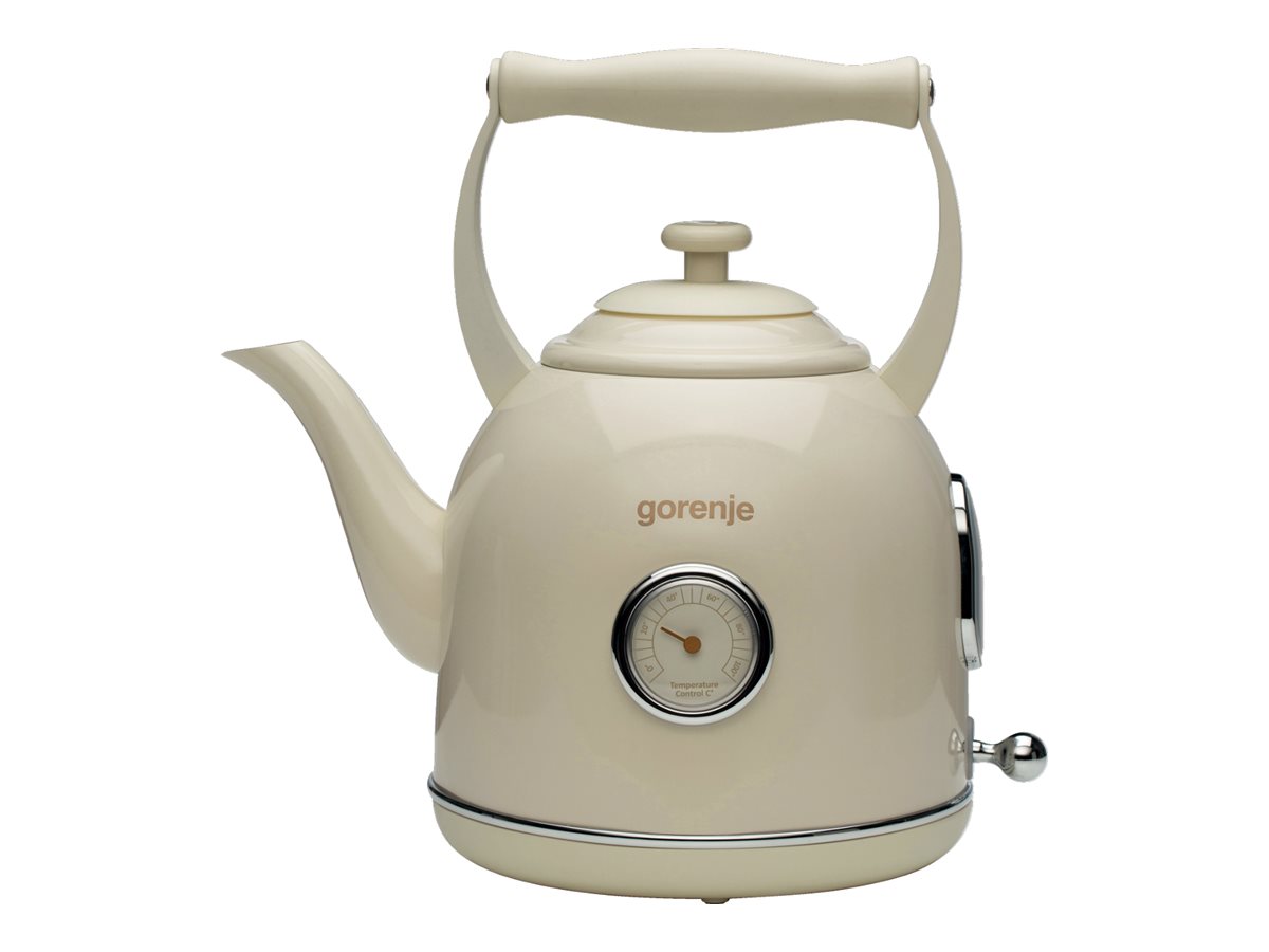 Gorenje | Kettle | K17CLIN | Electric | 2000 W | 1.7 L | Plastic/Metal | 360° rotational base | Ivory - Image 2