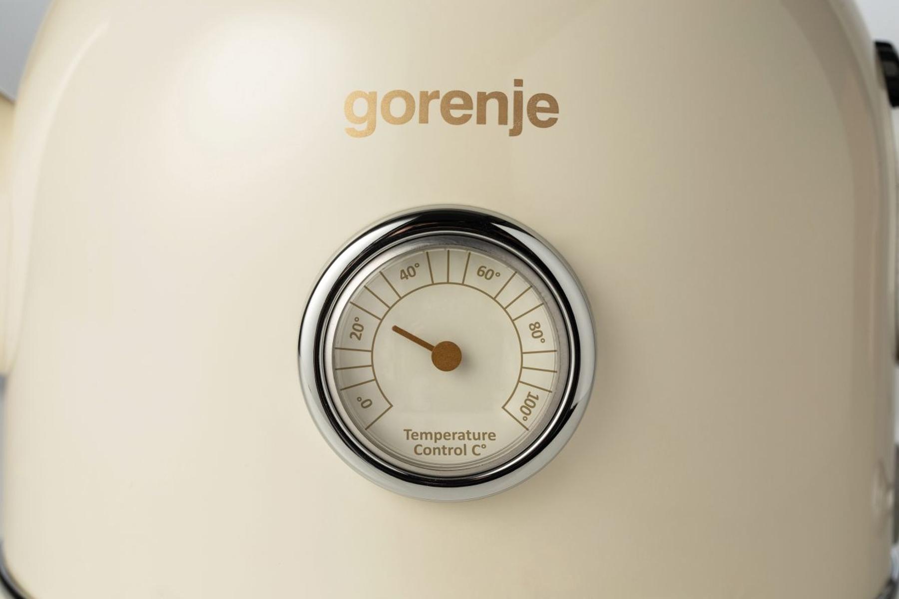 Gorenje | Kettle | K17CLIN | Electric | 2000 W | 1.7 L | Plastic/Metal | 360° rotational base | Ivory - Image 6