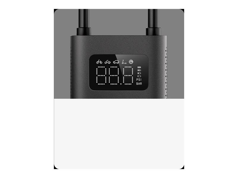 Xiaomi | Portable Electric Air Compressor 2 | Preset pressure, stops when full; Digital tire pressure detection; Inflation pressure up to 150psi - Image 3
