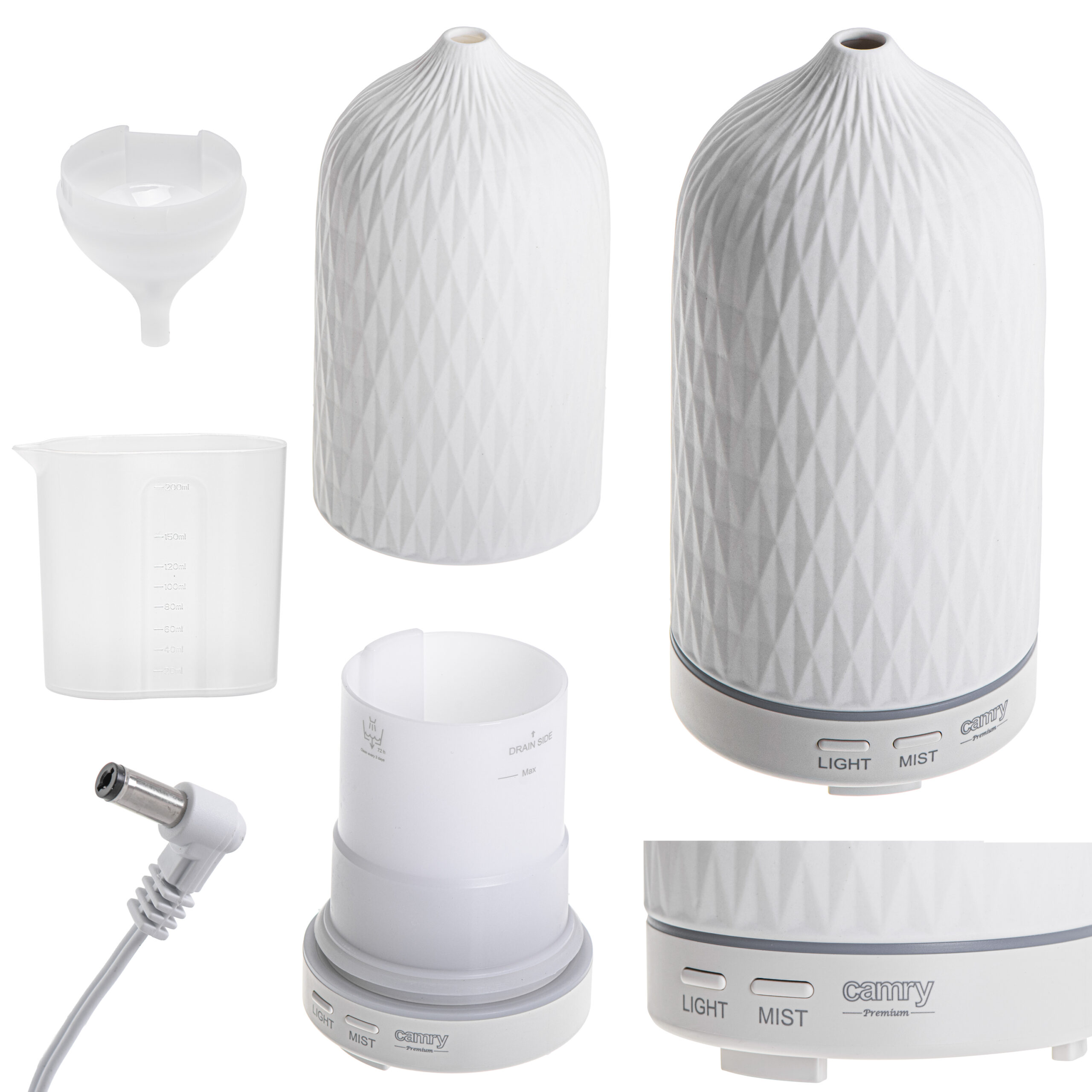Camry | Ultrasonic aroma diffuser 3in1 | CR 7970 | Ultrasonic | Suitable for rooms up to 25 m² | White - Image 6