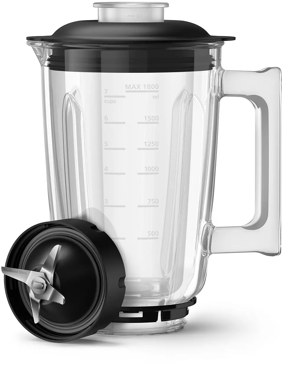 Philips | High Speed Blender | HR3760/10 7000 Series | Tabletop | 1500 W | Jar material Glass | Jar capacity 2 L | Ice crushing | Metal/Black - Image 5