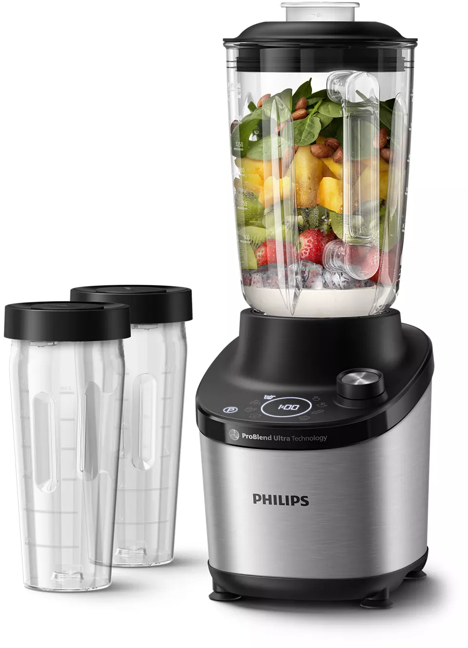 Philips | High Speed Blender | HR3760/10 7000 Series | Tabletop | 1500 W | Jar material Glass | Jar capacity 2 L | Ice crushing | Metal/Black - Image 7