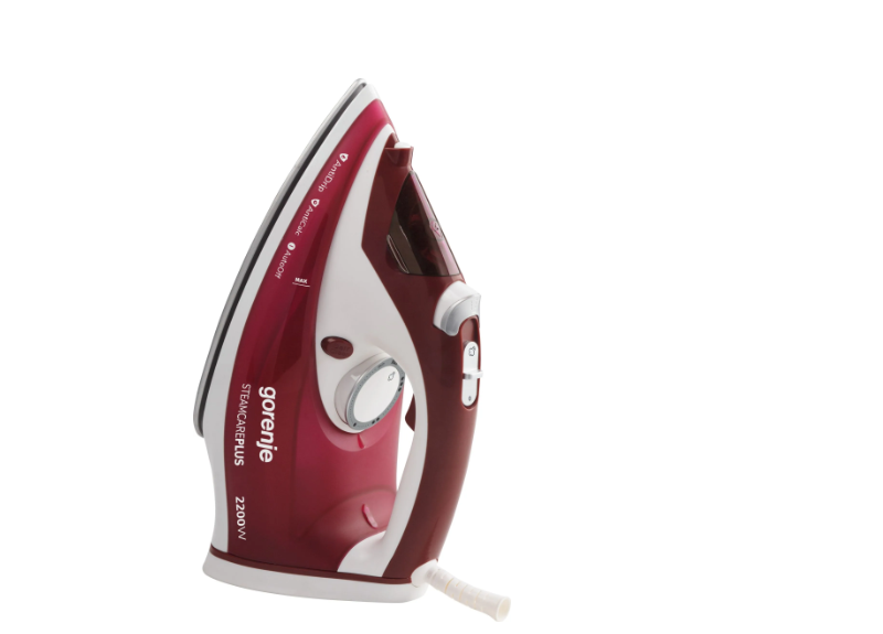 Gorenje | Steam Iron | SIH2200RBC | Steam Iron | 2200 W | Water tank capacity 280 ml | Continuous steam 30 g/min | Red/White - Image 3