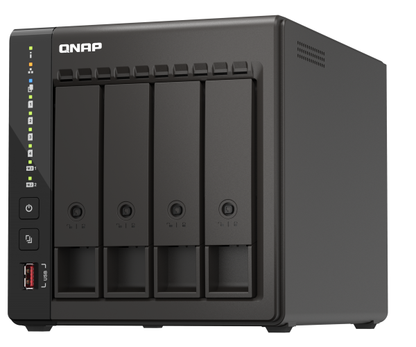 QNAP | 4-Bay desktop NAS | TS-453E-8G | Up to 4 HDD/SSD Hot-Swap | Intel Celeron | J6412 Quad-Core | Processor frequency 2.6 GHz | 8 GB
