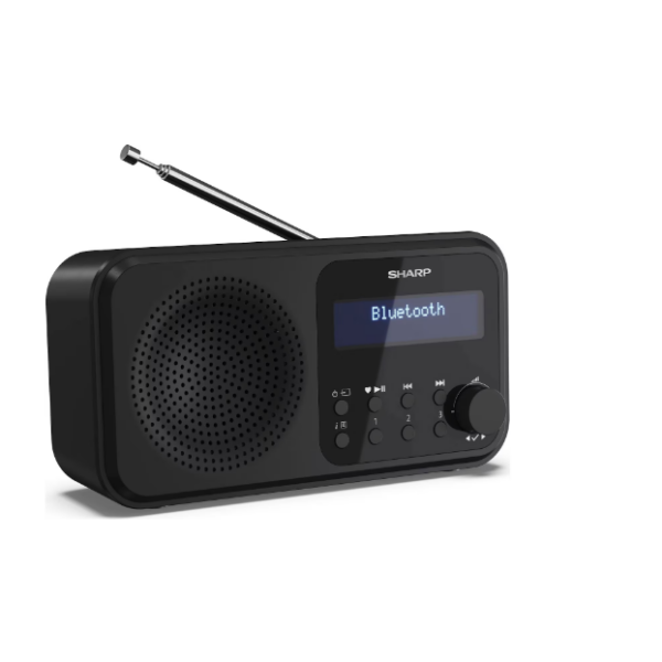 Sharp DR-P420(BK) Tokyo Portable Digital Radio, FM/DAB/DAB+, Bluetooth 5.0, USB or Battery Powered, Midnight Black | Sharp | Tokyo Portable Digital Radio | DR-P420(BK) | Bluetooth | Midnight Black