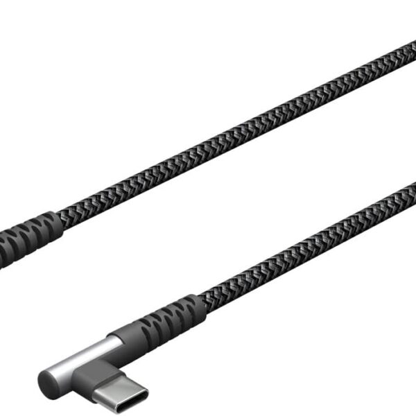 Goobay | 64659 USB-C to USB-C Textile Cable with Metal Plugs, 1 m | USB-C to USB-C