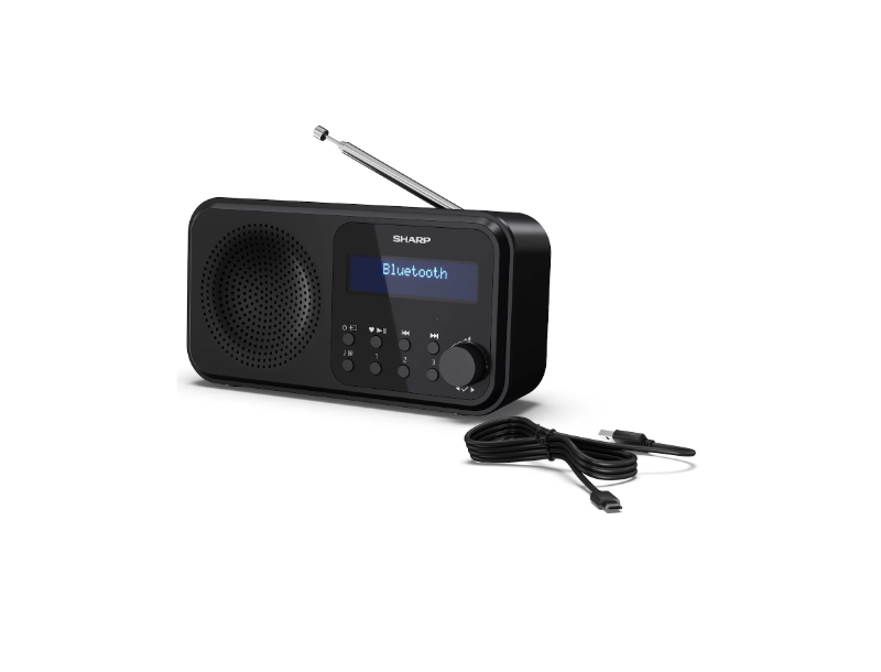Sharp DR-P420(BK) Tokyo Portable Digital Radio, FM/DAB/DAB+, Bluetooth 5.0, USB or Battery Powered, Midnight Black | Sharp | Tokyo Portable Digital Radio | DR-P420(BK) | Bluetooth | Midnight Black - Image 6