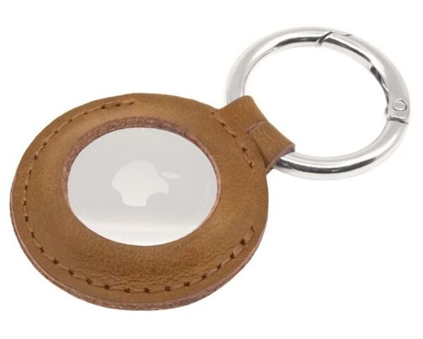 Fixed | Case for AirTag | Genuine cowhide | Brown
