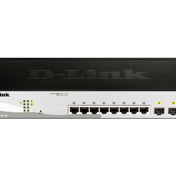 D-Link | 10-Port Gigabit Smart Managed Switch | DGS-1210-10 | Managed L2+ | Rackmountable