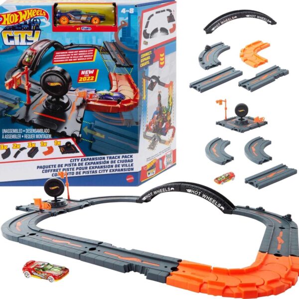 Mattel | Car Track Hot Wheels City Expansion Pack, HDN95 | Plastic