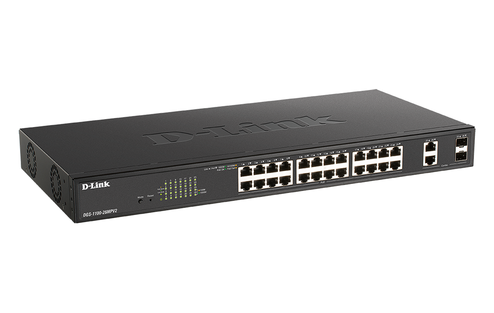 D-Link | DGS-1100 Series Gigabit Smart Managed Switches | DGS-1100-26MPV2 | Managed L2 | Desktop/Rackmountable - Image 4