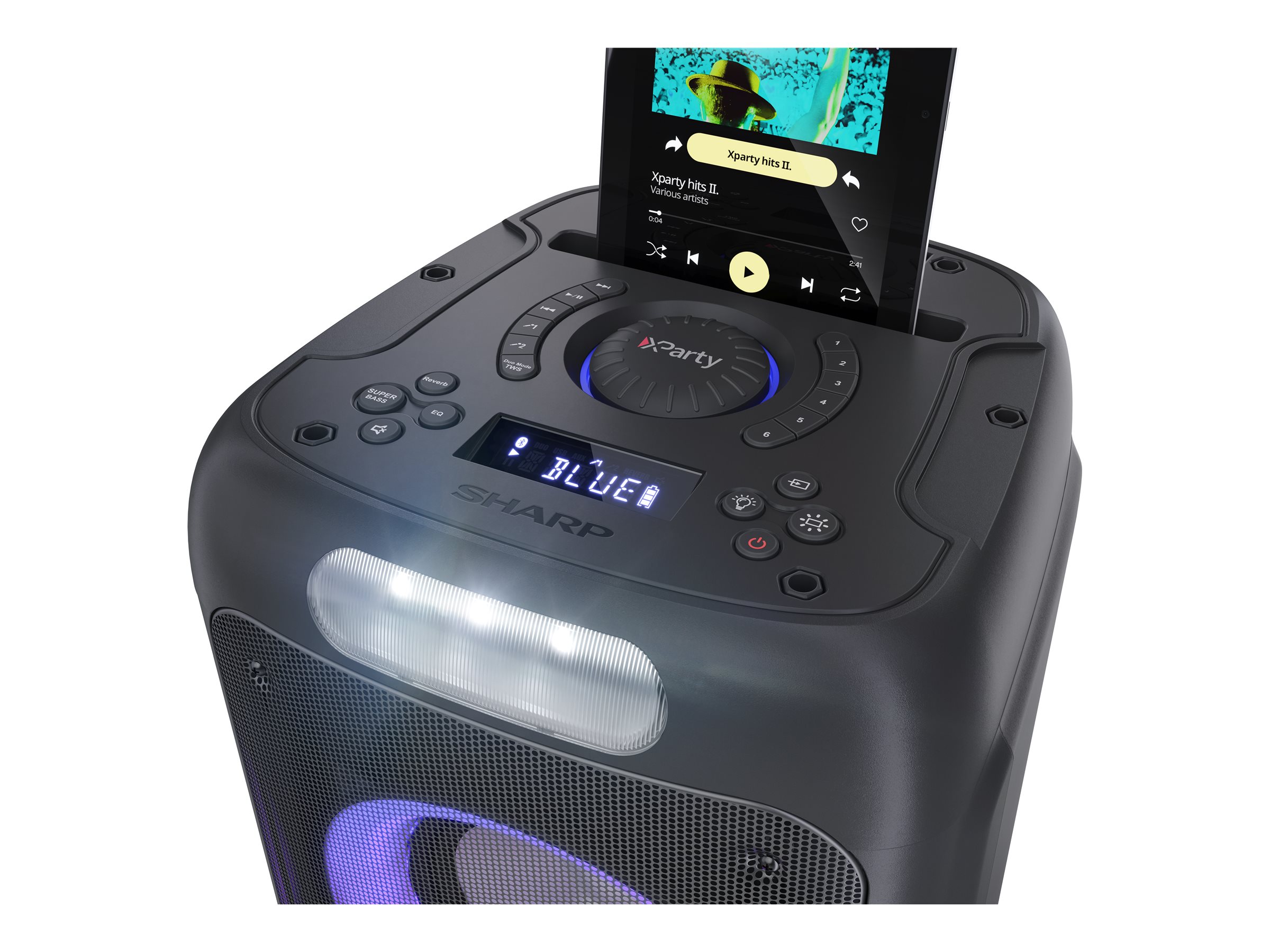 Sharp PS-949 Party Speaker with Built-in Battery | Sharp | Party Speaker | PS-949 XParty Street Beat | 132 W | Waterproof | Bluetooth | Black | Portable | Wireless connection - Image 22