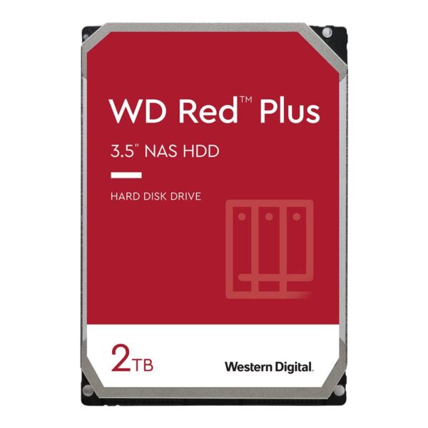 Western Digital | Red Plus NAS Hard Drive | WD20EFPX | 5400 RPM | 2000 GB | 64 MB