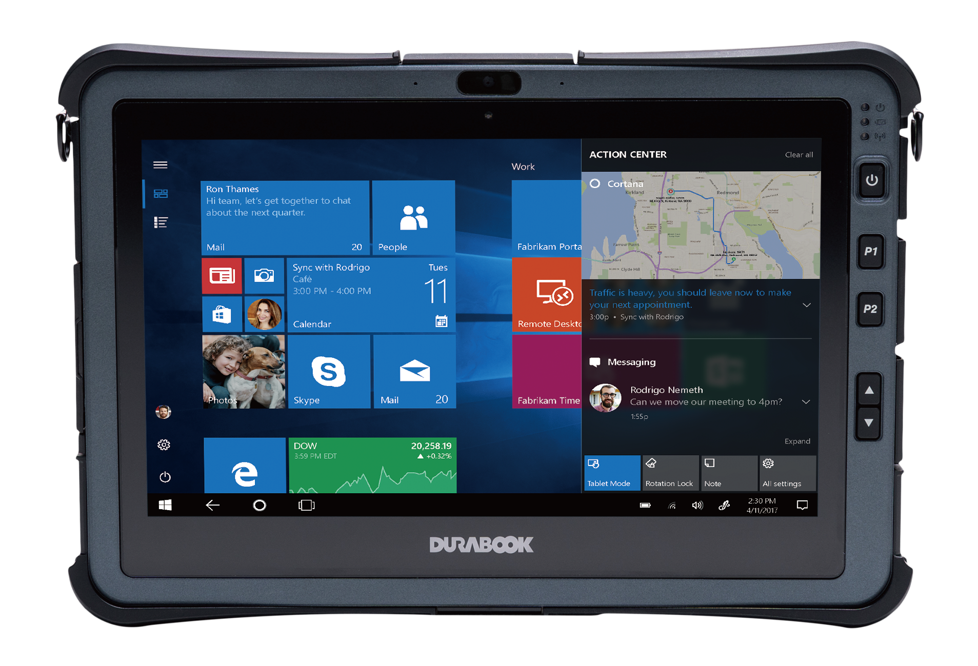 Durabook | U11I Rugged Tablet | 11.6 " | Black | Sunlight Readable 1000 nits Touchscreen Display | 1920 x 1080 pixels | Intel Core i5-1230U | 8 GB | 128 GB | 4G | Wi-Fi | Front camera | 2 MP | Bluetooth | 5.0 | Windows 11 Pro | Warranty 36 month(s) - Image 2