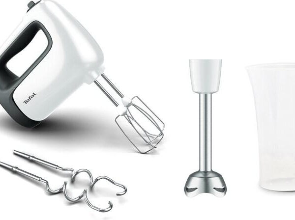 TEFAL | Hand Mixer | PrepMix+ HT462138 | Hand Mixer | 500 W | Number of speeds 5 | Turbo mode | White