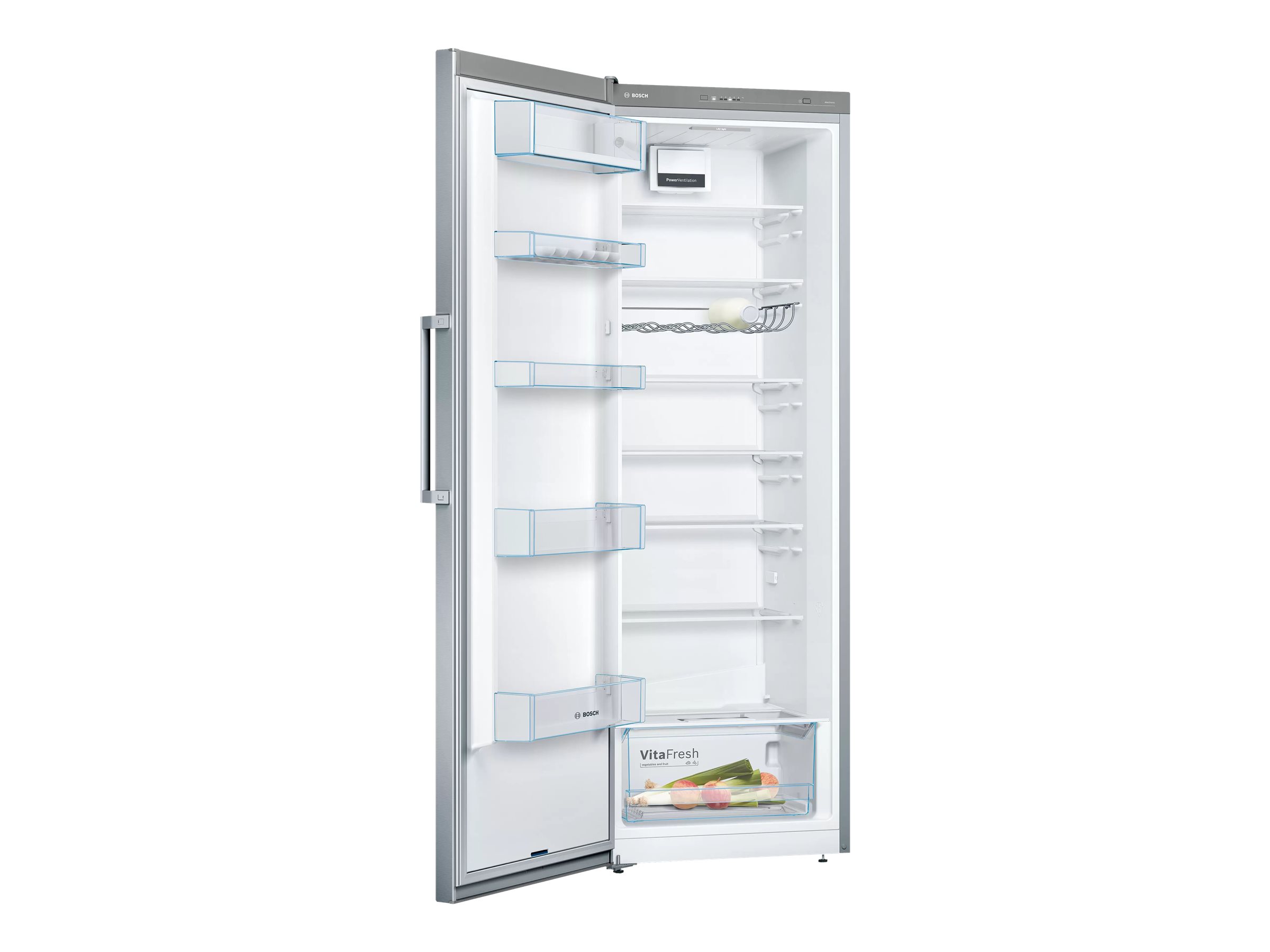 Bosch | Refrigerator | KSV33VLEP | Energy efficiency class E | Free standing | Larder | Height 176 cm | 39 dB | Stainless Steel - Image 4
