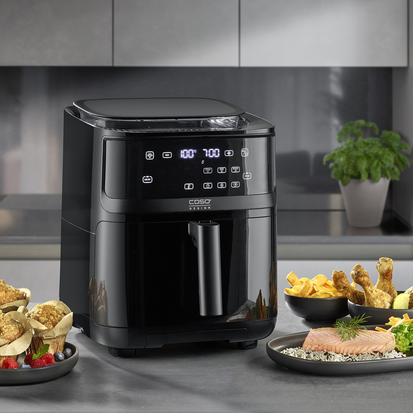 Caso | Air Fryer with Steam Function | Steam and AirFry 700 | Power 1700 W | Capacity 7 L | Black - Image 9