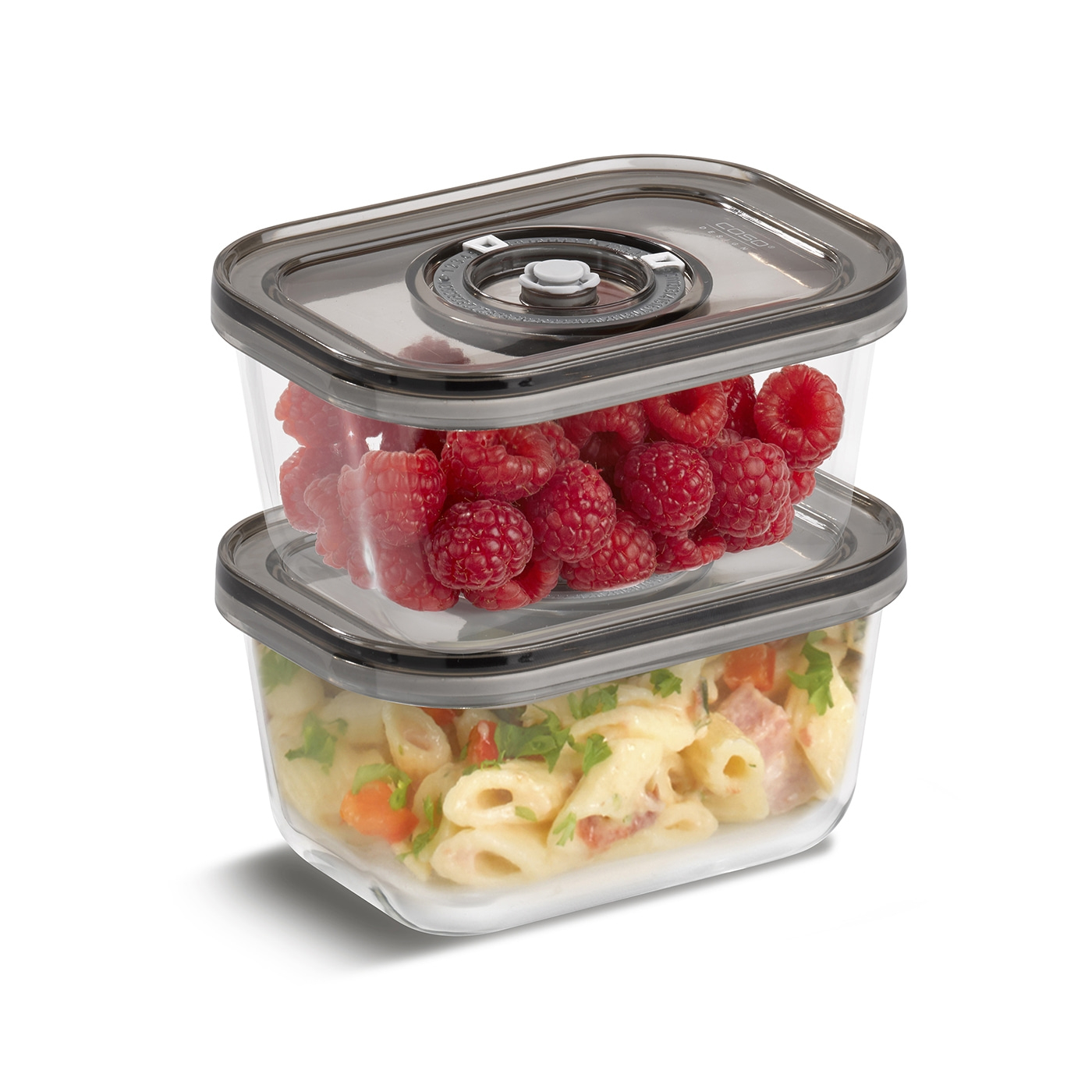 Caso | Glass Vacuum Containers with Plastic Lid (2 pcs) | VacuBoxx Eco-Duo S | Transparent - Image 4