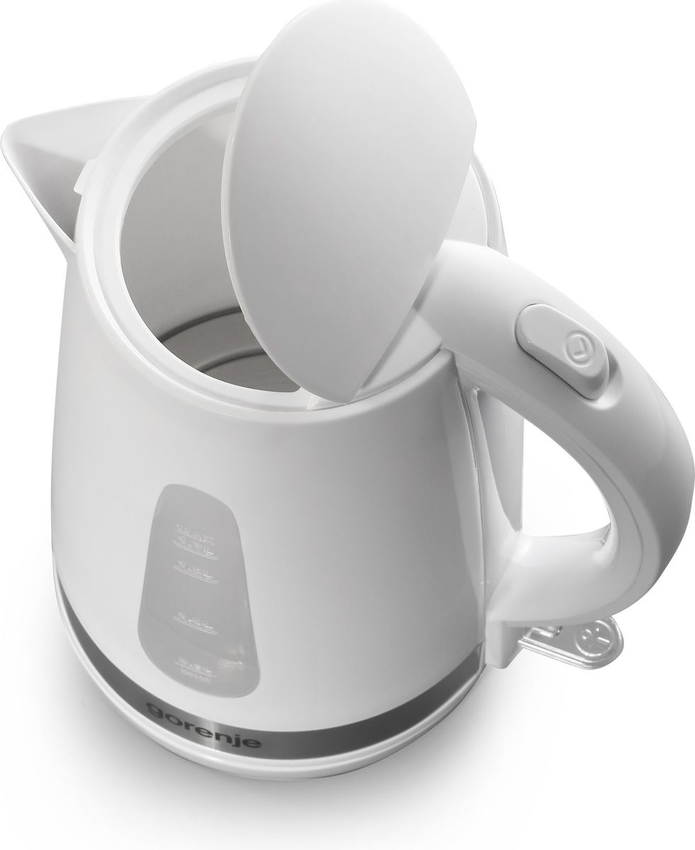 Gorenje | Kettle | K17WE | Electric | 2200 W | 1.7 L | Plastic/Metal | 360° rotational base | White - Image 3
